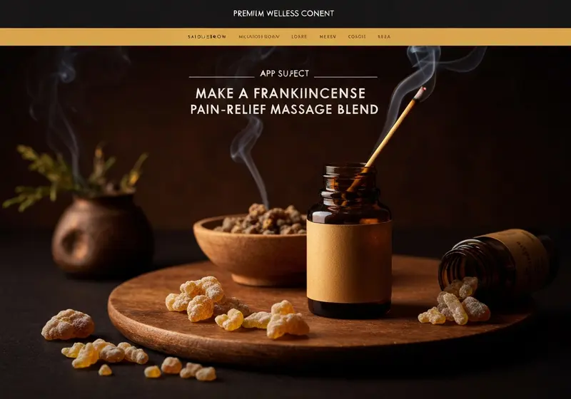 how to make a frankincense pain relief massage blend